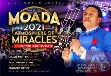 Zion World Christian Centre Annual convention MOADA 2021 is here again, with the theme ATMOSPHERE OF MIRACLES